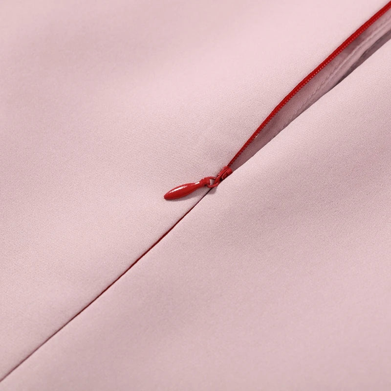 2026 Summer Stand Collar Solid Women's Midi Dress Elegant Single Breasted Short Sleeve Slim Dresses Fashion New Female Long Robe
