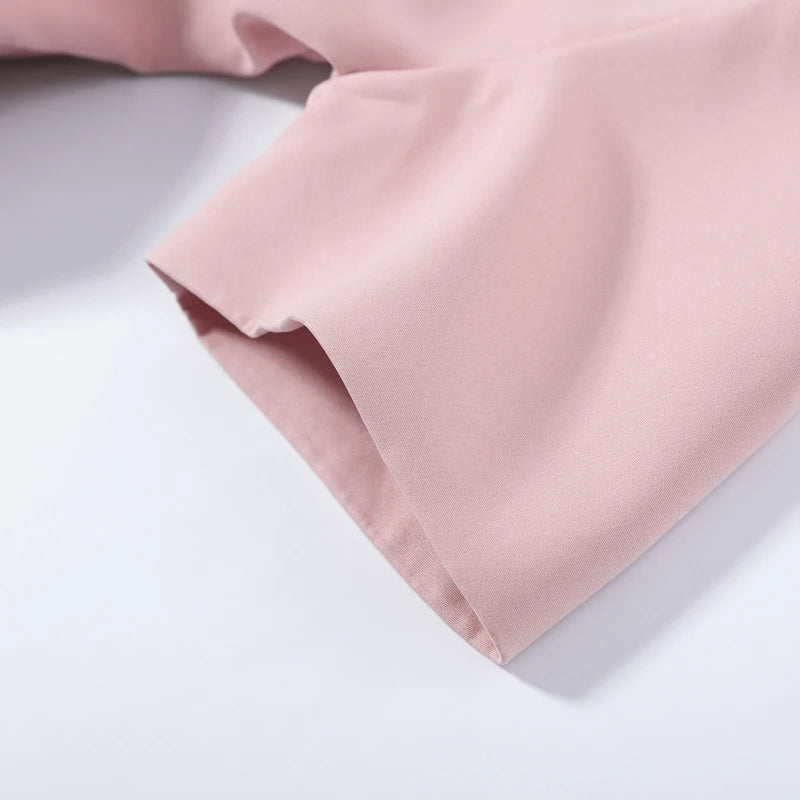 2026 Summer Stand Collar Solid Women's Midi Dress Elegant Single Breasted Short Sleeve Slim Dresses Fashion New Female Long Robe